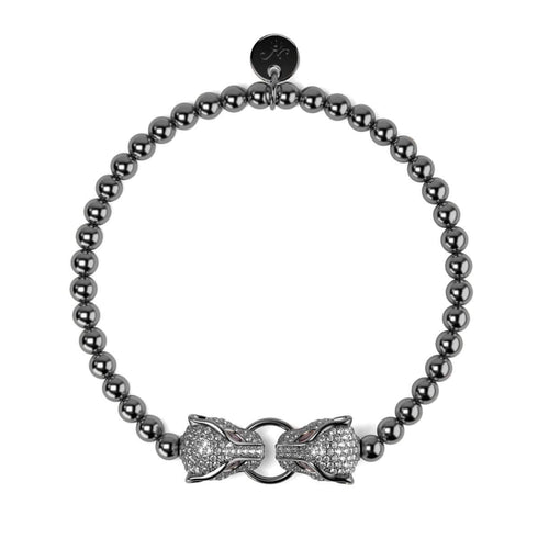 Panthera von Keysi Sayago | Rotguss | Zirkonia-Kristallarmband